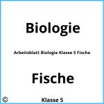 Arbeitsblatt Biologie Klasse 5 Fische