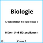 Arbeitsblätter Biologie Klasse 5