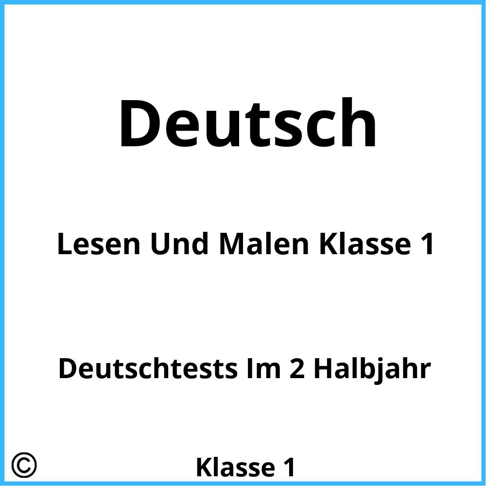 Lesen Und Malen Klasse 1