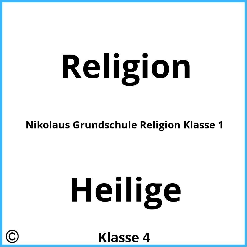 Nikolaus Grundschule Religion Klasse 1