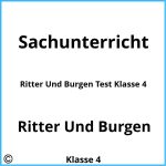 Ritter Und Burgen Test Klasse 4