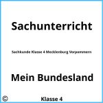 Sachkunde Klasse 4 Mecklenburg Vorpommern