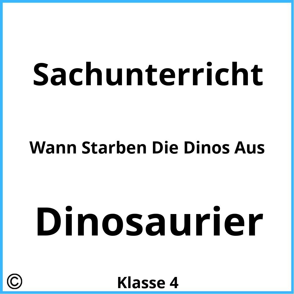 Wann Starben Die Dinos Aus